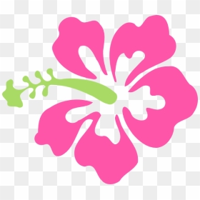 Green Clip Art At - Clipart Hibiscus Flower Transparent Background, HD Png Download - hawaii flower png