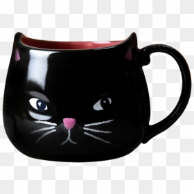 Halloween Black Cat Cartoon - Halloween Black Cat Ceramics, HD Png Download - halloween black cat png