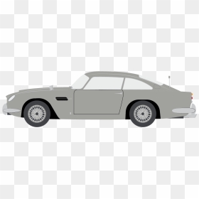 1963 Aston Martin Db5 - Aston Martin Bond Illustration Top View, HD Png Download - cars top view png