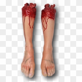 Arm Foot Fake Bloody Prop Halloween Party Decoration - Jambes Coupées, HD Png Download - blood cut png