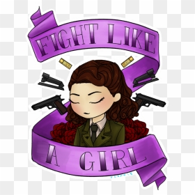 Transparent Fight Like A Girl Png - Peggy Carter Fan Art, Png Download - fight like a girl png