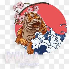 Japense Tiger Logo Small - Illustration, HD Png Download - tiger scratch png