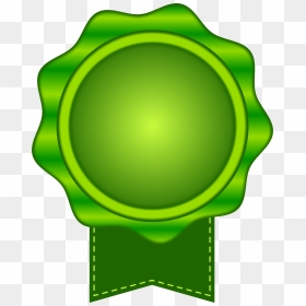 Seal Simple Big Image - Green Medal Ribbon Clipart, HD Png Download - award seal png