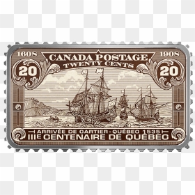 Samuel De Champlain Stamp, HD Png Download - vintage postage stamp png