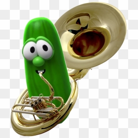 #larry The #cucumber #tuba #veggietales Https - Veggie Tales Larry Tuba, HD Png Download - sousaphone png