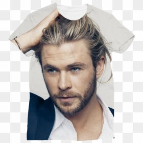 Chris Hemsworth ﻿classic Sublimation Women"s T-shirt"  - Long Hair And Short Beard, HD Png Download - chris hemsworth png