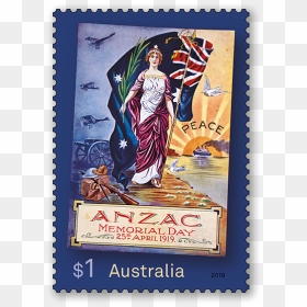 Anzac Memorial Day 1919, HD Png Download - vintage postage stamp png