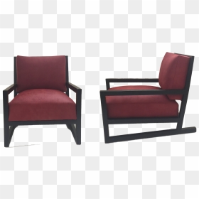 Burgundy Modern Chair - Club Chair, HD Png Download - modern chair png