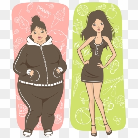 Weight Loss - Fat And Thin, HD Png Download - lose weight png