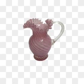 Vintage Murano Pink Swirl Pitcher With Original Sticker - Earthenware, HD Png Download - vintage swirl png