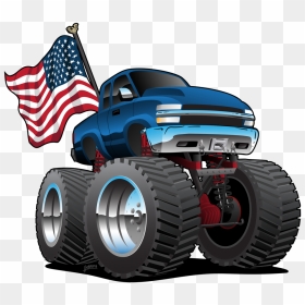 Pickup Truck, HD Png Download - small american flag png