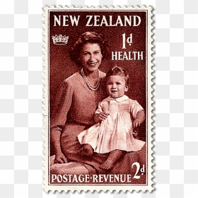 New Zealand 1d 2d Stamp, HD Png Download - vintage postage stamp png