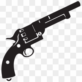 Handgun Revolver Silhouette - Revolver Silhouette, HD Png Download - pistol silhouette png