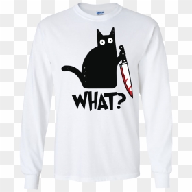 Cat T Shirt Knife, HD Png Download - halloween black cat png