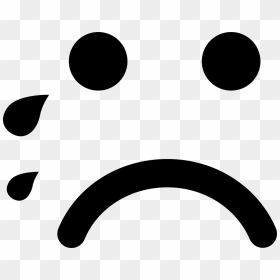 Crying Emoticon Rounded Square Face - Cry Face Vector, HD Png Download - cry face png