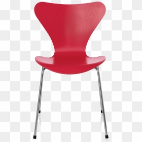 Series 7 Chair Arne Jacobsen Opium Red Coloured Ash - Fritz Hansen Series 7 Red Chair, HD Png Download - modern chair png
