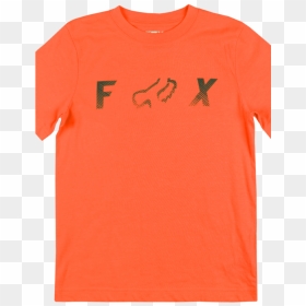 Boys Fox Racing Logo Tee Youth Kids T Shirt Moto Bmx - Active Shirt, HD Png Download - fox racing logo png