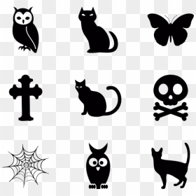 Black-cat - Bóng Con Mèo, HD Png Download - halloween black cat png