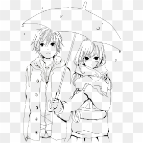 Boy And Girl Love Drawing At Getdrawings - Best Friend Drawings Boy And Girl, HD Png Download - anime lineart png