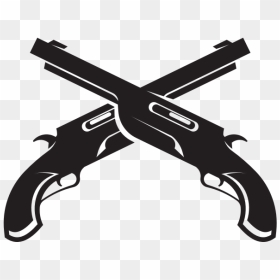 Flintlock Pistols - Gun Barrel, HD Png Download - pistol silhouette png