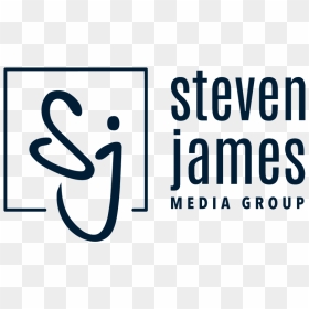 Steven James Media Group Logo Navy - Calligraphy, HD Png Download - stephen james png