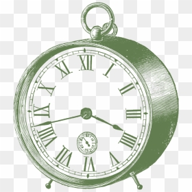 Download Green Vintage Clock Png Clip Art - Baume Mercier Riviera Quartz, Transparent Png - clock image png