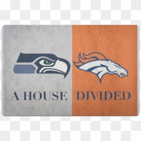 House Divided Man Cave Nfl Football Welcome Mat Seahawks - Seattle Seahawks, HD Png Download - welcome mat png