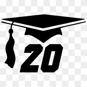 Custom 2020 Graduation Cap And Year Sticker - Graduation Cap Clipart 2020, HD Png Download - graduation cap png transparent