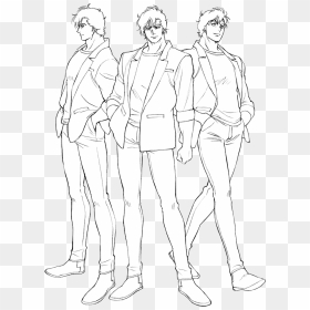 Ryo Saeba Body, HD Png Download - anime lineart png