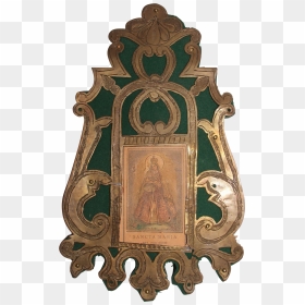 18th Century Baroque Engraved Bronze Devotional Frame - Antique, HD Png Download - baroque frame png
