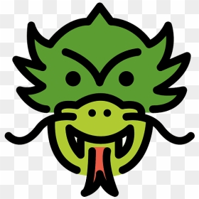 Dragon Face Emoji Clipart, HD Png Download - dragon face png