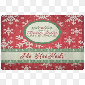 Christmas Holiday Custom Family Welcome Doormat - Label, HD Png Download - welcome mat png