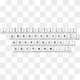 Keyboard Layout Png - English Typewriter Keyboard Layout, Transparent Png - keypad png
