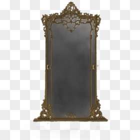 #mirror #decor #antique #baroque #gold #glass #frame - Antique, HD Png Download - baroque frame png