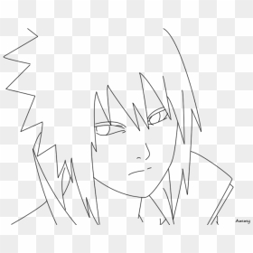 Sasuke Pic - Sasuke Uchiha Drawing, HD Png Download - anime lineart png