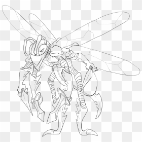 Wildefolk Wasp Lineart By Denitsa Trandeva Via Artcorgi - Line Art, HD Png Download - anime lineart png