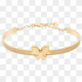 Lucky Butterfly Bangle, Yellow Gold, HD Png Download - gold butterfly png