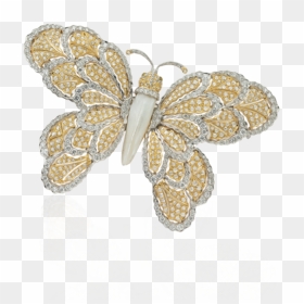 View Spilla Farfalla G6475, HD Png Download - gold butterfly png