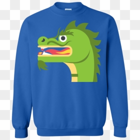 Dragon Face Emoji Sweatshirt - Sweater, HD Png Download - dragon face png