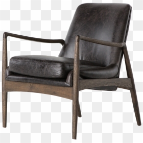 Mid Century Leather Chair, Png Download - Brown Leather Mid Century Armchair, Transparent Png - modern chair png