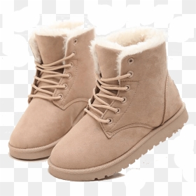 Women Boots Snow Warm Winter Boots Botas Lace Up Mujer - Winter Boots Woman, HD Png Download - botas png
