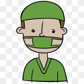 Surgeon Drawing Mask - Desenho Pessoa Usando Mascara, HD Png Download - doctor mask png