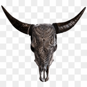 Cow Skull Png, Transparent Png - metal horns png
