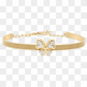 Sweet Alhambra Butterfly Bangle, Two Tone Gold - Bracelet, HD Png Download - gold butterfly png