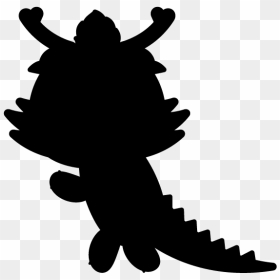 Silhouette Cute Dragon Clip Art - Clip Art, HD Png Download - dragon face png