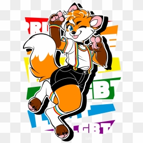 Pride Fox, HD Png Download - furries png