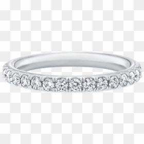 Micropavé Diamond Large Wedding Band - Engagement Ring, HD Png Download - wedding band png
