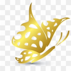 Gold Butterfly, HD Png Download - gold butterfly png