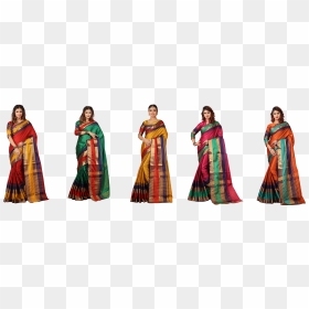 Jyothika 5 Silk Cotton Saree Collections - Silk, HD Png Download - sarees png images