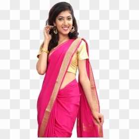 Mysure Silk Saree - Pink Mysore Silk Saree, HD Png Download - sarees png images